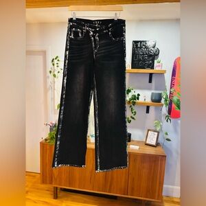 Y2K VBRT- NWOT-Black Wide Leg Jeans | Statement Denim | Size 29